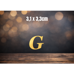 Litera G 3cm, czcionka Georgia kursywa, sklejka 3mm